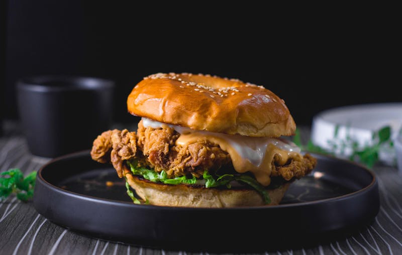 Hangry Joe's classic hot chicken piece with crispy coating