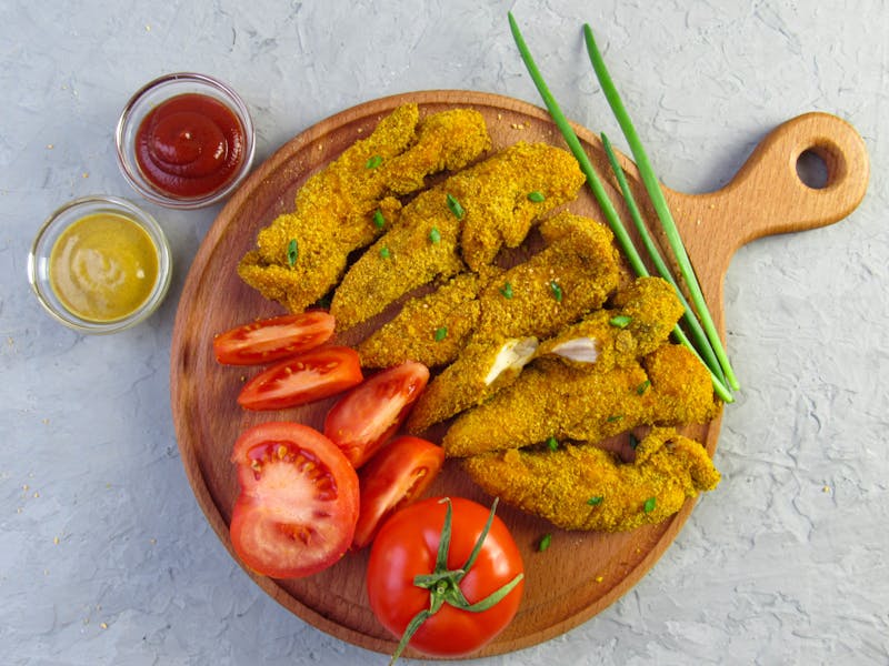 5-piece tender party platter with multiple sauces